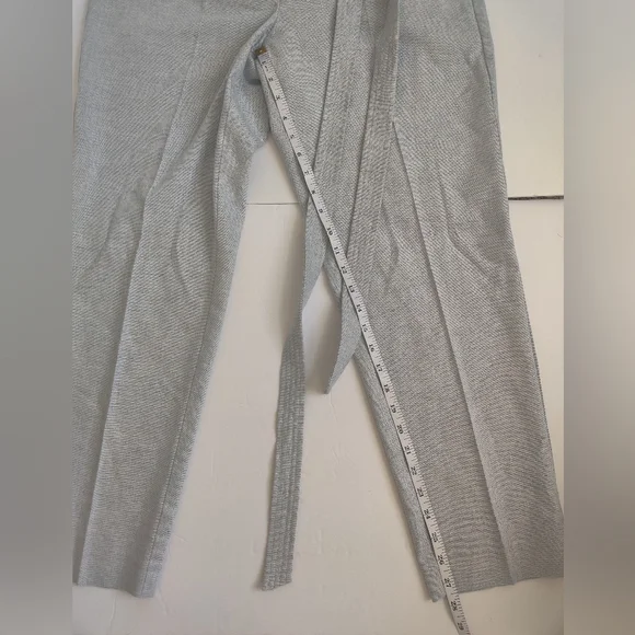 LOFT Soft Sky Blue Linen Cotton-blend Straight Leg Pants Business Casual_10 - Picture 7 of 8